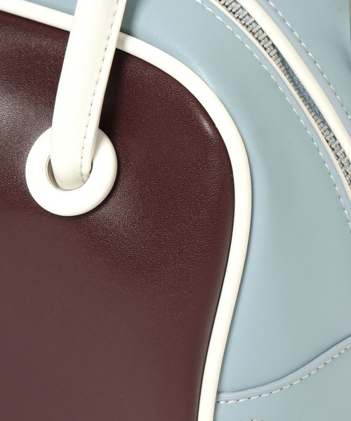 BAYFLOW（ベイフロー）の「レザー配色ボストン（ハンドバッグ・レディース・バーガンディー/ブラック/オフホワイト・FREE）」の8枚目の写真