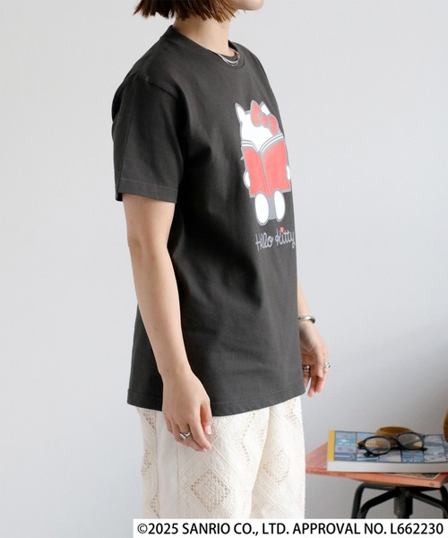 ハローキティコラボ(ハローキティコラボ)の「【HELLO KITTY / ハローキティ】キャラクタープリントTee(Tシャツ/カットソー・レディース・ブラック/ピンク/ホワイト・S)」の10枚目の写真