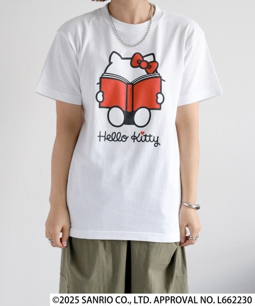 ハローキティコラボ(ハローキティコラボ)の「【HELLO KITTY / ハローキティ】キャラクタープリントTee(Tシャツ/カットソー・レディース・ブラック/ピンク/ホワイト・S)」の16枚目の写真