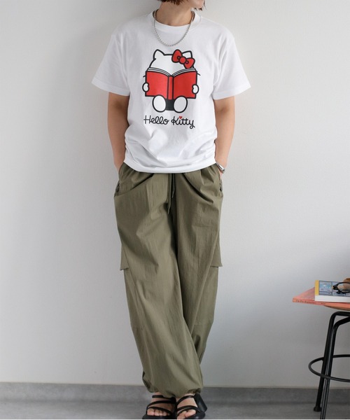 ハローキティコラボ(ハローキティコラボ)の「【HELLO KITTY / ハローキティ】キャラクタープリントTee(Tシャツ/カットソー・レディース・ブラック/ピンク/ホワイト・S)」の12枚目の写真