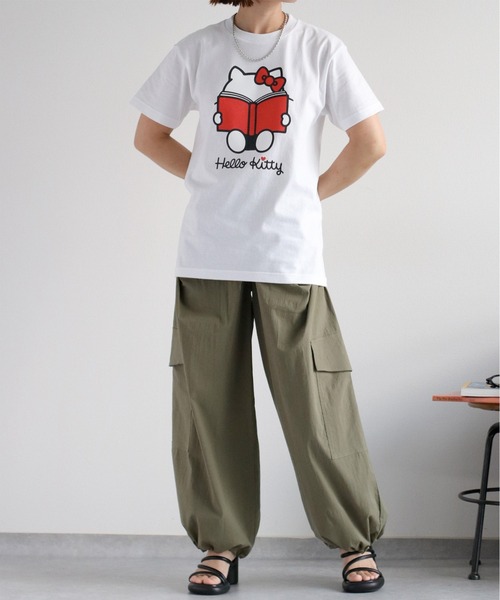 ハローキティコラボ(ハローキティコラボ)の「【HELLO KITTY / ハローキティ】キャラクタープリントTee(Tシャツ/カットソー・レディース・ブラック/ピンク/ホワイト・S)」の15枚目の写真