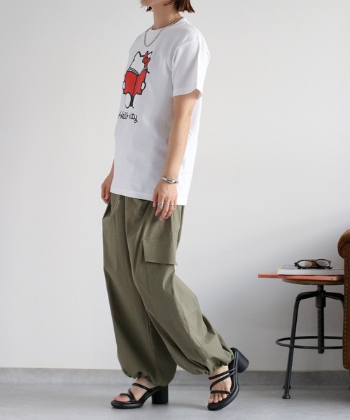 ハローキティコラボ(ハローキティコラボ)の「【HELLO KITTY / ハローキティ】キャラクタープリントTee(Tシャツ/カットソー・レディース・ブラック/ピンク/ホワイト・S)」の14枚目の写真