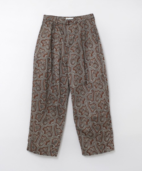 renページ R4373 ヴィンテージペイズリーパンツ(F チャコールベース