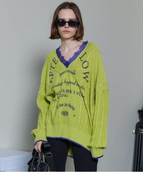 25AW PRE-ORDER】Printed Knit Tops/プリントニットトップス