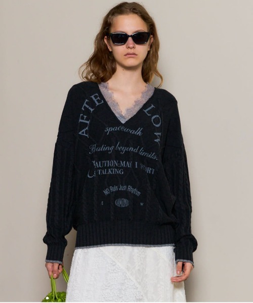 MAISON SPECIAL トップス セール】Flower Dot Turtle High Neck Tops/フラワードット