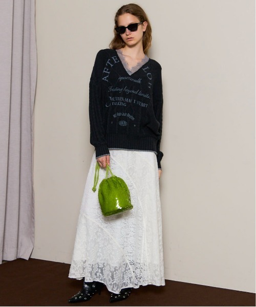 MAISON SPECIAL グラフィックプリントニット 25AW PRE-ORDER】Printed Knit Tops/プリントニットトップス