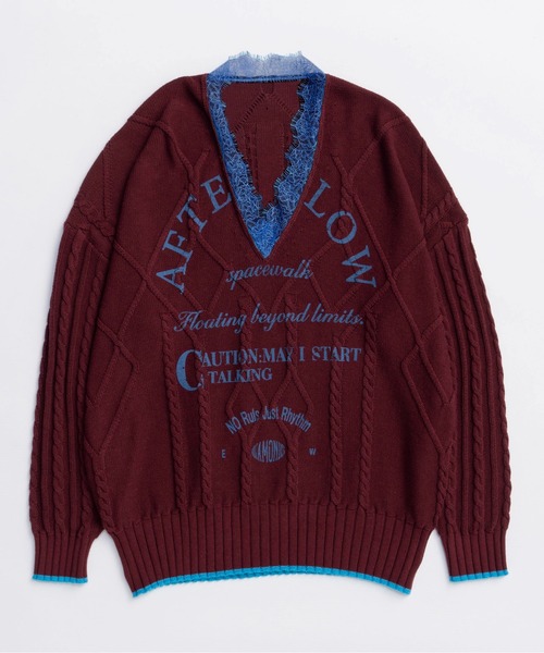 MAISON SPECIAL グラフィックプリントニット 25AW PRE-ORDER】Printed Knit Tops/プリントニットトップス