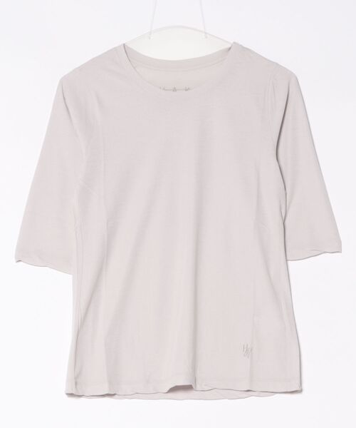 H.A.K(ハク)の「ウルティマコットン強撚天竺半袖カットソー(Tシャツ/カットソー・レディース・ブラック/ホワイト/グレー/チャコール・FREE)」の3枚目の写真
