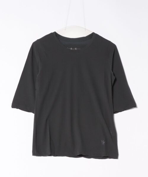 H.A.K(ハク)の「ウルティマコットン強撚天竺半袖カットソー(Tシャツ/カットソー・レディース・ブラック/ホワイト/グレー/チャコール・FREE)」の4枚目の写真