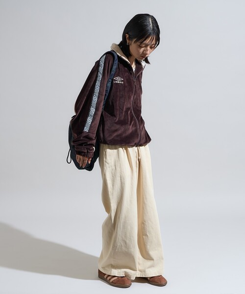 別注 UMBRO ベロア トラックジャケット ブラウン UMBRO × FREAK'S STORE/アンブロ 別注 Velour Track Jacket