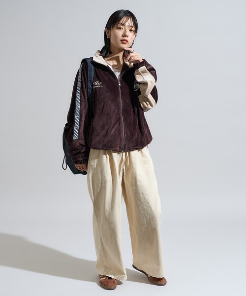別注 UMBRO ベロア トラックジャケット ブラウン UMBRO × FREAK'S STORE/アンブロ 別注 Velour Track Jacket