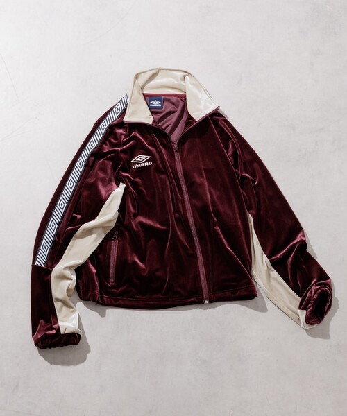 別注 UMBRO ベロア トラックジャケット ブラウン UMBRO × FREAK'S STORE/アンブロ 別注 Velour Track Jacket