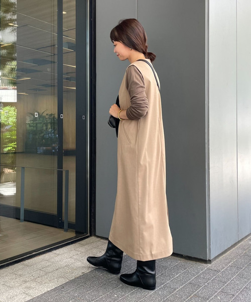 スローブイエナ　TR Vネックジャンパースカート WEB限定/追加》TR Vネックジャンパースカート（ワンピース）｜SLOBE