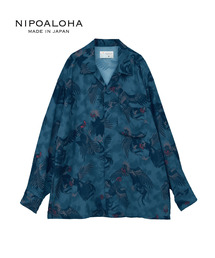 ブラウス シャツ 「NIPOALOHA」”朱鷺-TOKI” SHORT SLEEVE SHIRT レディース メンズ NIPOALOHA ブラウス シャツ 「NIPOALOHA」”朱鷺-TOKI” SHORT