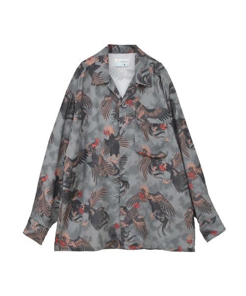 ニポアロハ 軍鶏 ロング NIPOALOHA】'軍鶏-SHAMO' LONG SLEEVE SHIRT（シャツ/ブラウス