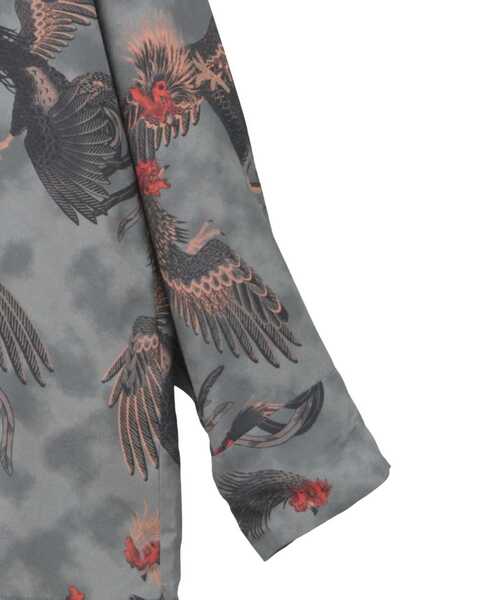 NIPOALOHA（ニポアロハ）の「【NIPOALOHA】"軍鶏-SHAMO" LONG SLEEVE SHIRT（シャツ/ブラウス・レディース・ブルーグリーン/グレー・MEDIUM/SMALL）」の8枚目の写真