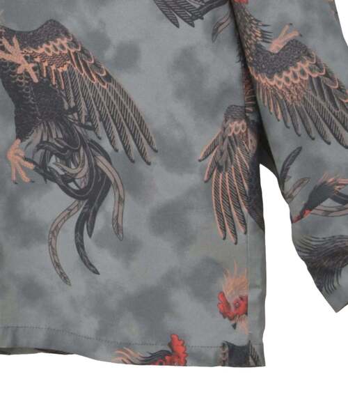 NIPOALOHA（ニポアロハ）の「【NIPOALOHA】"軍鶏-SHAMO" LONG SLEEVE SHIRT（シャツ/ブラウス・レディース・ブルーグリーン/グレー・MEDIUM/SMALL）」の9枚目の写真
