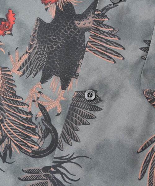 NIPOALOHA（ニポアロハ）の「【NIPOALOHA】"軍鶏-SHAMO" LONG SLEEVE SHIRT（シャツ/ブラウス・レディース・ブルーグリーン/グレー・MEDIUM/SMALL）」の10枚目の写真