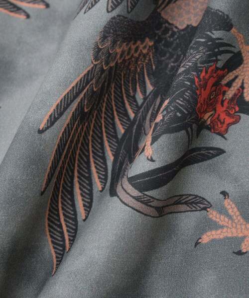 NIPOALOHA（ニポアロハ）の「【NIPOALOHA】"軍鶏-SHAMO" LONG SLEEVE SHIRT（シャツ/ブラウス・レディース・ブルーグリーン/グレー・MEDIUM/SMALL）」の12枚目の写真