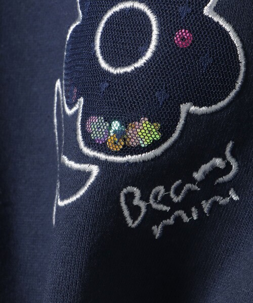 BEAMS mini（ビームスミニ）の「チュールスリーブ キラキラ スウェット 2025FW（90～140cm）（スウェット・キッズ・パープル系その他4/ネイビー・140/130/120/110/100/90）」の11枚目の写真