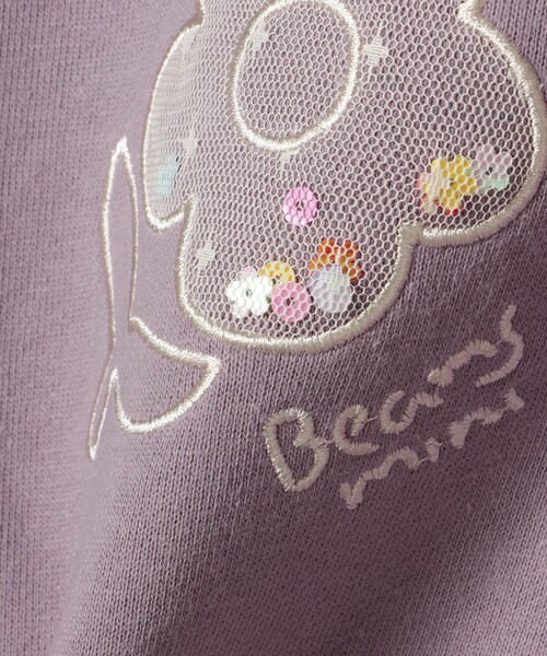 BEAMS mini（ビームスミニ）の「チュールスリーブ キラキラ スウェット 2025FW（90～140cm）（スウェット・キッズ・パープル系その他4/ネイビー・140/130/120/110/100/90）」の14枚目の写真
