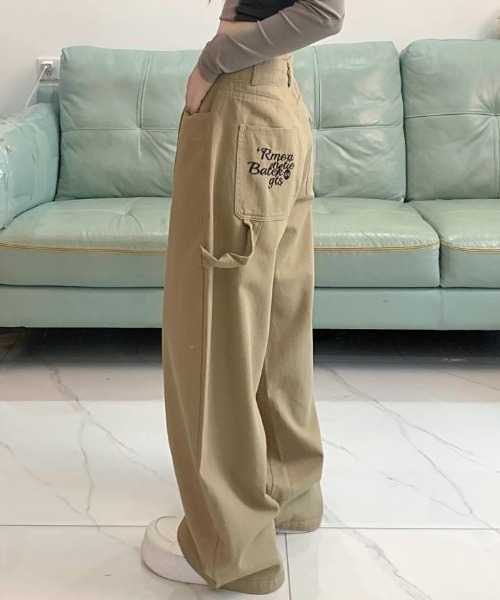 LADY LIKE(レディライク)の「バック刺繍入りペインターパンツ(チノパンツ・レディース・ダークベージュ/ネイビー・M/L/S)」の21枚目の写真