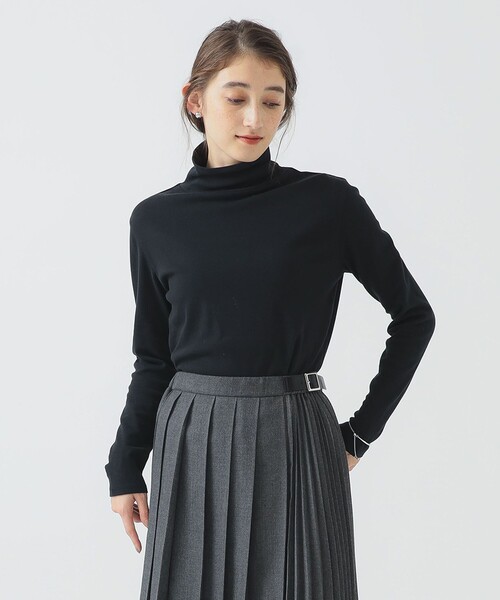 B:MING by BEAMS（ビーミングバイビームス）の「スムース タートルネック カットソー（Tシャツ/カットソー・レディース・その他1/その他/ブラック/オフホワイト・ONE SIZE）」の14枚目の写真