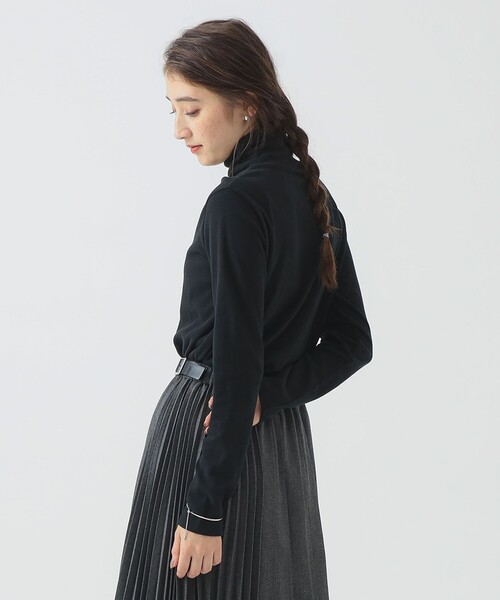 B:MING by BEAMS（ビーミングバイビームス）の「スムース タートルネック カットソー（Tシャツ/カットソー・レディース・その他1/その他/ブラック/オフホワイト・ONE SIZE）」の15枚目の写真