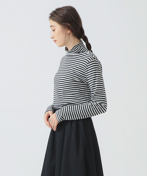 B:MING by BEAMS（ビーミングバイビームス）の「スムース タートルネック カットソー（Tシャツ/カットソー・レディース・その他1/その他/ブラック/オフホワイト・ONE SIZE）」の22枚目の写真