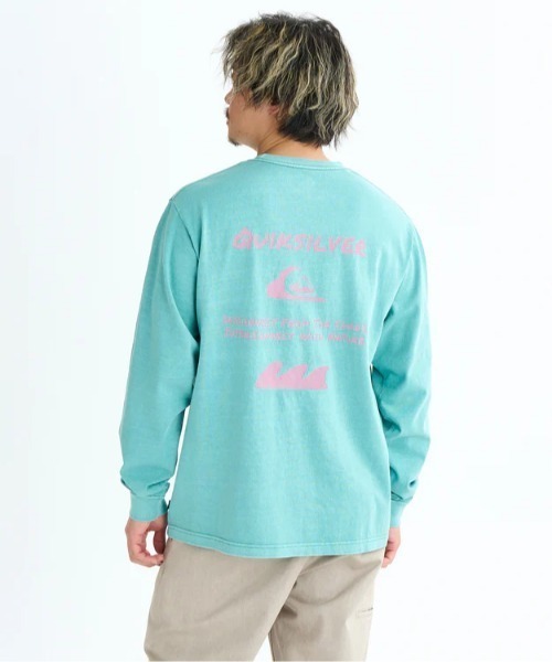 Quiksilver（クイックシルバー）の「PG HAND DRAWN LT /クイックシルバーバックプリント長袖ロンT（Tシャツ/カットソー・メンズ・ホワイト/ブラック/グリーン・SMALL/MEDIUM/LARGE/X-LARGE）」の3枚目の写真