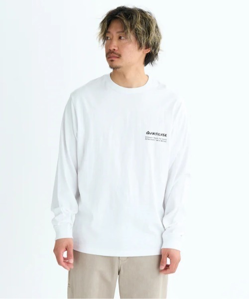 Quiksilver（クイックシルバー）の「PG HAND DRAWN LT /クイックシルバーバックプリント長袖ロンT（Tシャツ/カットソー・メンズ・ホワイト/ブラック/グリーン・SMALL/MEDIUM/LARGE/X-LARGE）」の4枚目の写真