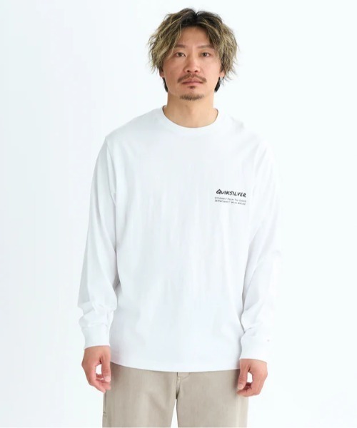 Quiksilver（クイックシルバー）の「PG HAND DRAWN LT /クイックシルバーバックプリント長袖ロンT（Tシャツ/カットソー・メンズ・ホワイト/ブラック/グリーン・SMALL/MEDIUM/LARGE/X-LARGE）」の5枚目の写真