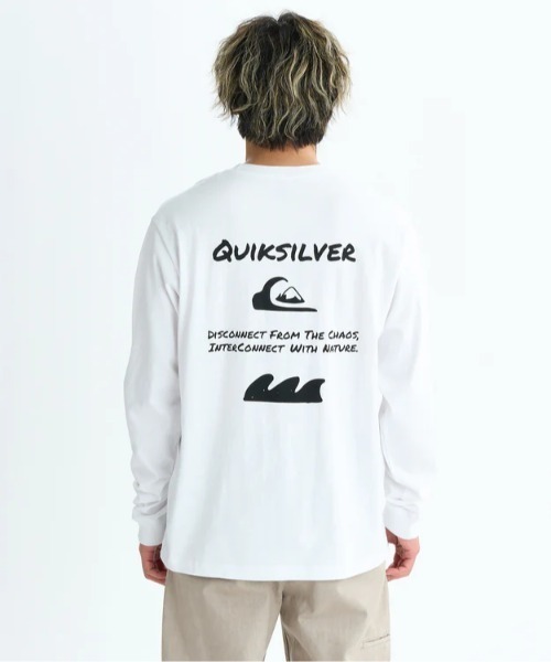 Quiksilver（クイックシルバー）の「PG HAND DRAWN LT /クイックシルバーバックプリント長袖ロンT（Tシャツ/カットソー・メンズ・ホワイト/ブラック/グリーン・SMALL/MEDIUM/LARGE/X-LARGE）」の6枚目の写真