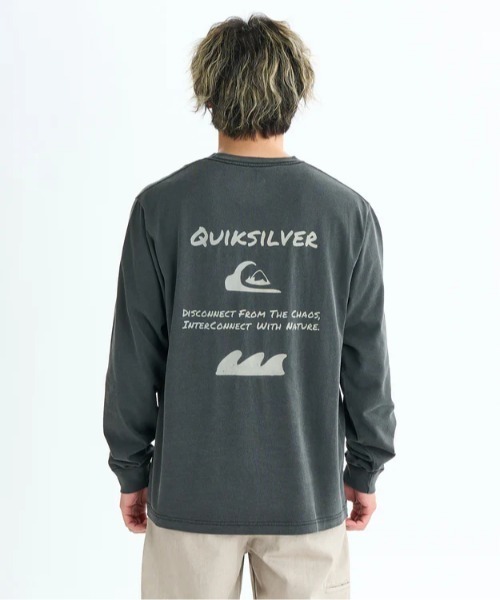 Quiksilver（クイックシルバー）の「PG HAND DRAWN LT /クイックシルバーバックプリント長袖ロンT（Tシャツ/カットソー・メンズ・ホワイト/ブラック/グリーン・SMALL/MEDIUM/LARGE/X-LARGE）」の7枚目の写真
