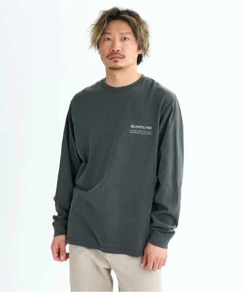 Quiksilver（クイックシルバー）の「PG HAND DRAWN LT /クイックシルバーバックプリント長袖ロンT（Tシャツ/カットソー・メンズ・ホワイト/ブラック/グリーン・SMALL/MEDIUM/LARGE/X-LARGE）」の8枚目の写真