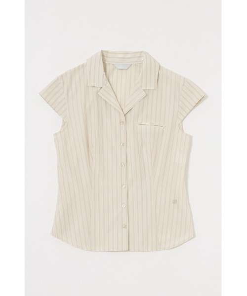 MOUSSY（マウジー）の「MICRO SLEEVE SHIRT ブラウス（シャツ/ブラウス・レディース・ブルー系その他/オフホワイト/ダークブラウン/ベージュ系その他・FREE）」の6枚目の写真