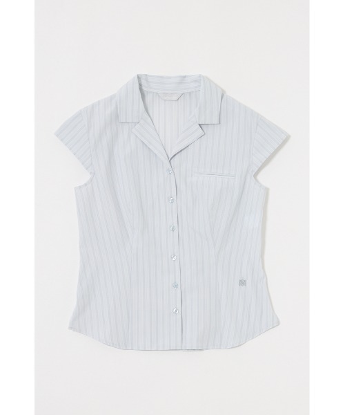 MOUSSY（マウジー）の「MICRO SLEEVE SHIRT ブラウス（シャツ/ブラウス・レディース・ブルー系その他/オフホワイト/ダークブラウン/ベージュ系その他・FREE）」の8枚目の写真