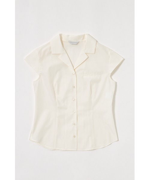 MOUSSY（マウジー）の「MICRO SLEEVE SHIRT ブラウス（シャツ/ブラウス・レディース・ブルー系その他/オフホワイト/ダークブラウン/ベージュ系その他・FREE）」の9枚目の写真