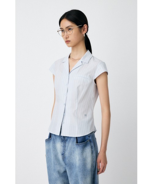 MOUSSY（マウジー）の「MICRO SLEEVE SHIRT ブラウス（シャツ/ブラウス・レディース・ブルー系その他/オフホワイト/ダークブラウン/ベージュ系その他・FREE）」の17枚目の写真