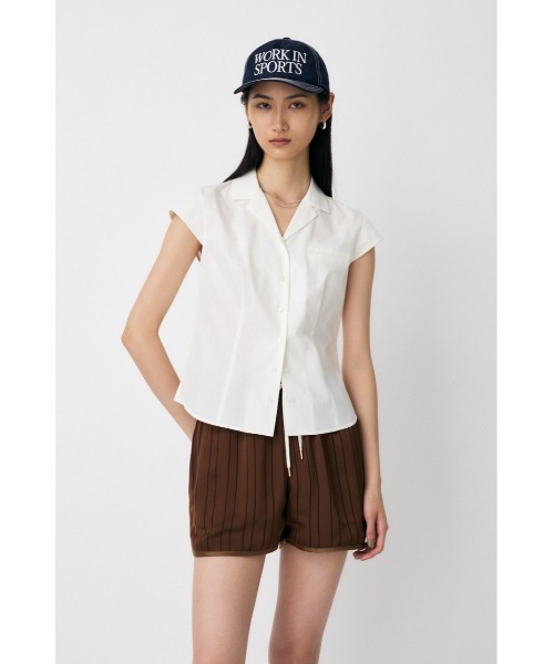 新品未使用タグ付き☆MOUSSY　MICRO SLEEVE SHIRT ブラウス MICRO SLEEVE SHIRT ブラウス（シャツ/ブラウス）｜MOUSSY