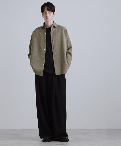 tk.TAKEO KIKUCHI（ティーケータケオキクチ）の「テッククレープシャツ（シャツ/ブラウス・メンズ・ブラック/チャコールグレー/ブラウン系その他・01/02/03）」の19枚目の写真