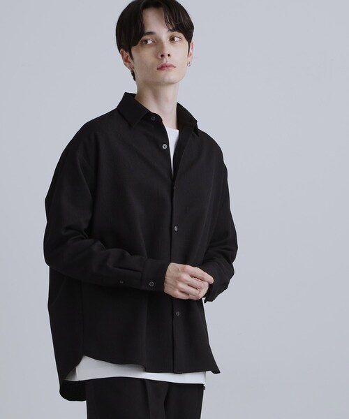 tk.TAKEO KIKUCHI（ティーケータケオキクチ）の「テッククレープシャツ（シャツ/ブラウス・メンズ・ブラック/チャコールグレー/ブラウン系その他・01/02/03）」の22枚目の写真