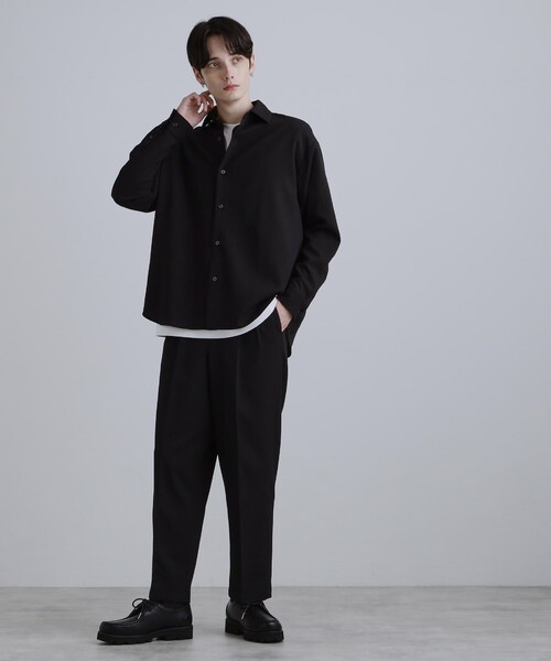 tk.TAKEO KIKUCHI（ティーケータケオキクチ）の「テッククレープシャツ（シャツ/ブラウス・メンズ・ブラック/チャコールグレー/ブラウン系その他・01/02/03）」の5枚目の写真