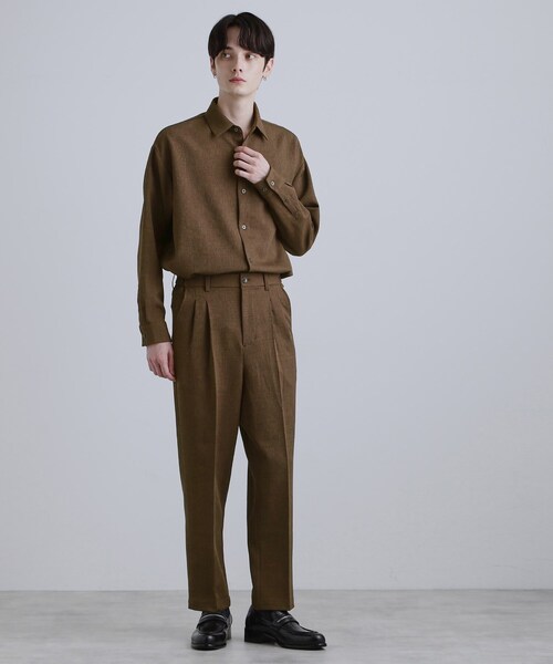 tk.TAKEO KIKUCHI（ティーケータケオキクチ）の「テッククレープシャツ（シャツ/ブラウス・メンズ・ブラック/チャコールグレー/ブラウン系その他・01/02/03）」の8枚目の写真