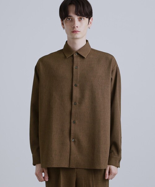 tk.TAKEO KIKUCHI（ティーケータケオキクチ）の「テッククレープシャツ（シャツ/ブラウス・メンズ・ブラック/チャコールグレー/ブラウン系その他・01/02/03）」の11枚目の写真