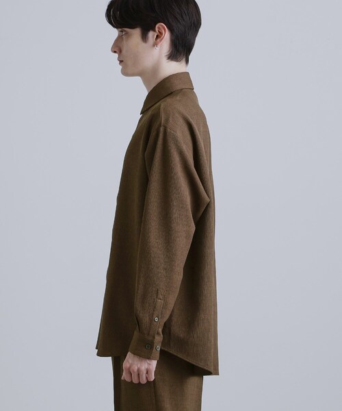 tk.TAKEO KIKUCHI（ティーケータケオキクチ）の「テッククレープシャツ（シャツ/ブラウス・メンズ・ブラック/チャコールグレー/ブラウン系その他・01/02/03）」の12枚目の写真