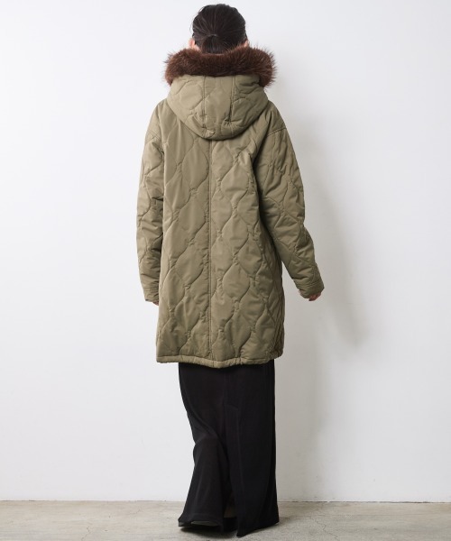 CHIC STYLE（シックスタイル）の「ライナー付モッズコート＜大きいサイズ有＞シックスタイル（モッズコート・レディース・カーキ/ブラック・M/L/LL/3L/4L/5L）」の20枚目の写真