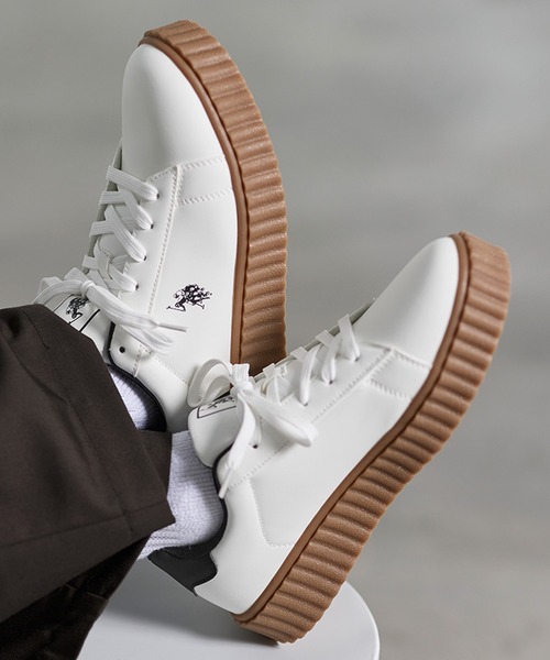 U.S. POLO ASSN.(ユーエスポロアッスン)の「U.S. POLO ASSN. 厚底スニーカー(スニーカー・メンズ・ブラック/ホワイト・25cm/25.5cm/26cm/26.5cm/27cm)」の1枚目の写真