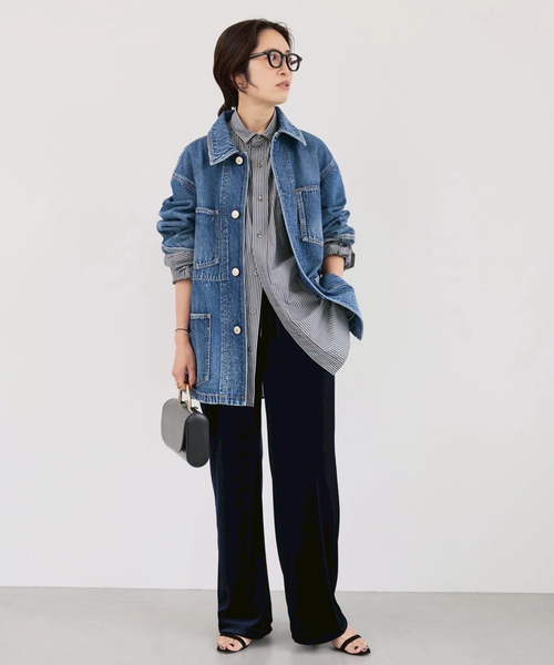 TICCA(ティッカ)の「TICCA ティッカ プレミアムスクエアビッグシャツ別注(シャツ/ブラウス・レディース・ブラック系その他/サックスブルー・FREE)」の6枚目の写真