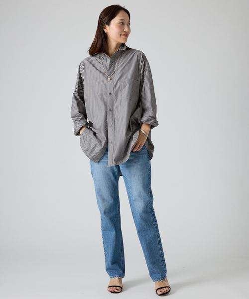 TICCA(ティッカ)の「TICCA ティッカ プレミアムスクエアビッグシャツ別注(シャツ/ブラウス・レディース・ブラック系その他/サックスブルー・FREE)」の13枚目の写真